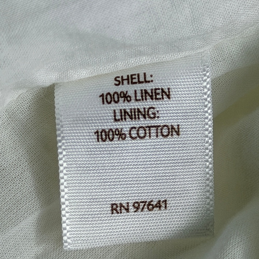 J. Jill Pure Jill White 100% Linen Midi Skirt Size Small Side Slit Lined NWT - Picture 6 of 9